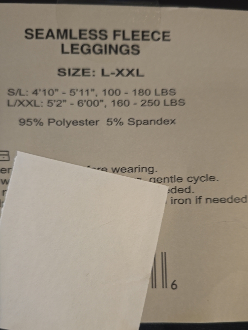 Lildy Ultra Super Soft Plaid Fleece Leggings - Black & Orange, 2 Pairs Black - Picture 5 of 5